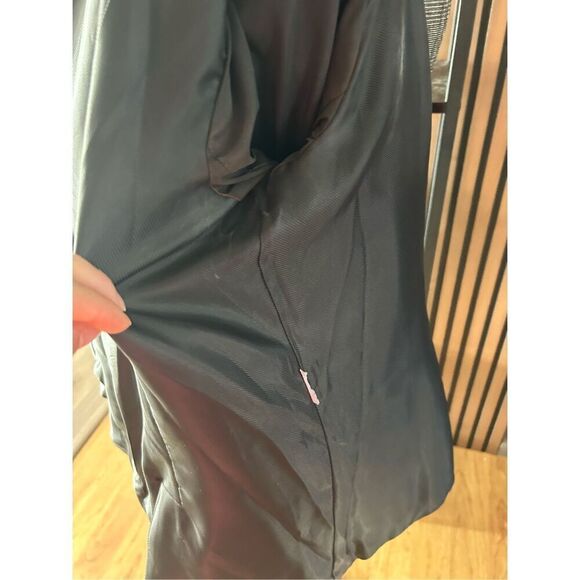 BANANA REPUBLIC Women's Belted Houndstooth Lined Mid Length Fall Coat sz L - Picture 5 of 7